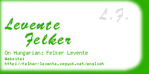 levente felker business card